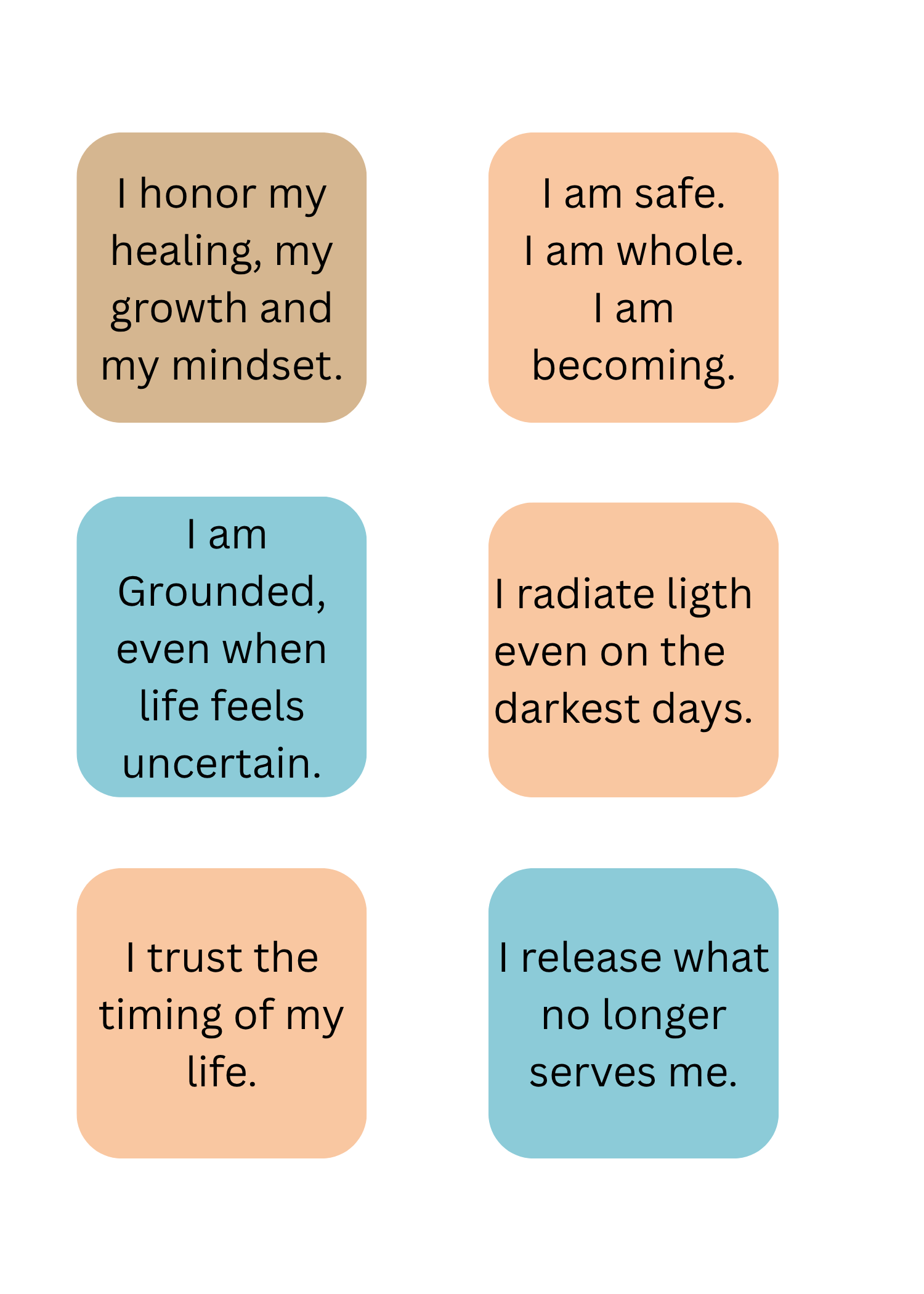 Positive Affirmations Sticker Book (Printable PDF)
