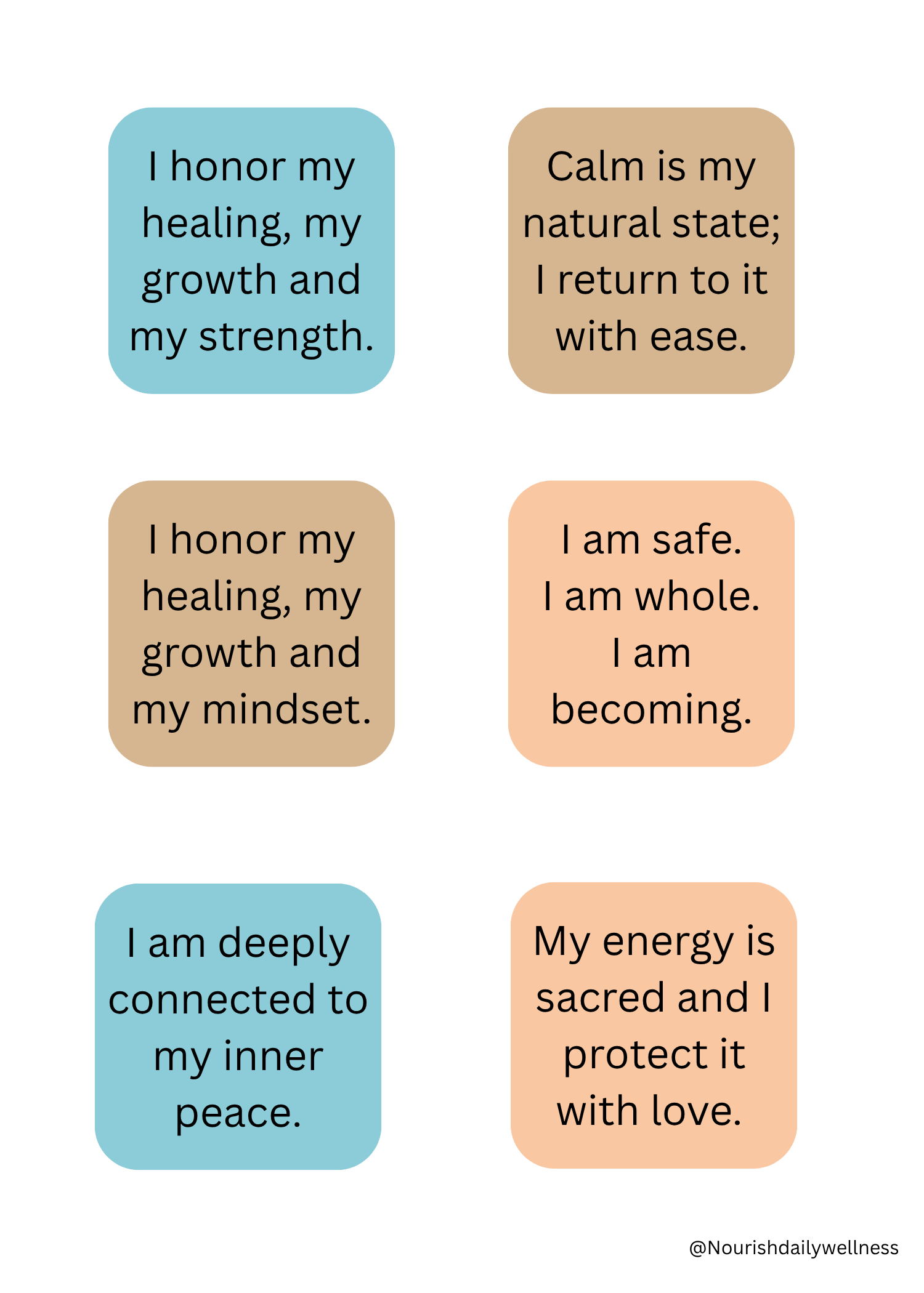 Positive Affirmations Sticker Book (Printable PDF)