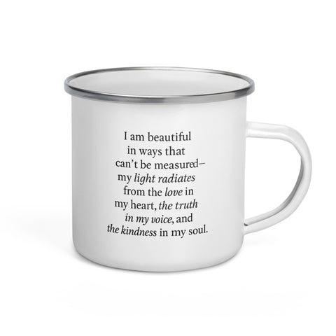 I am Beautiful -Enamel Mug