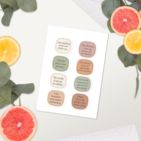 Self- Love Affirmation Sticker sheet
