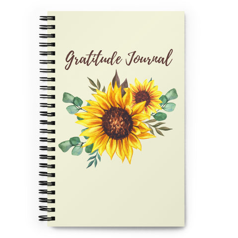 Gratitude Journal- Spiral Bound with Sunflower Cover