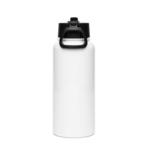 Peace in Every Sip- Stainless steel water bottle with a straw lid