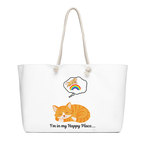 “I’m in My Happy Place” Weekender Tote Bag weekender bag