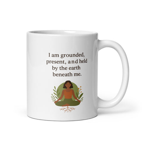 Grounding Affirmation Mug – “I am rooted like the earth beneath me”