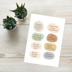 Emotional Healing Affirmation -Sticker sheet