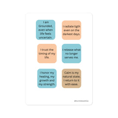 Positive Affirmation Sticker Sheet/ Mindfulness and self-love- Bubble-free stickers